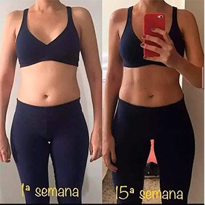 Ela sempre achou que tinha o estômago alto por ser magra e ter a barriga estufada. Mas seguindo o método, conseguiu reduzir muitas medidas.