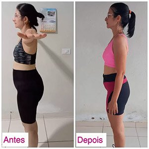 Reduziu muitas medidas e perdeu barriga, treinando em casa, com uma vida corrida e sendo mais de 3.